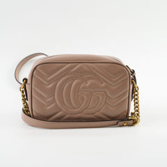 Gucci Marmont Camera Bag Mini Beige