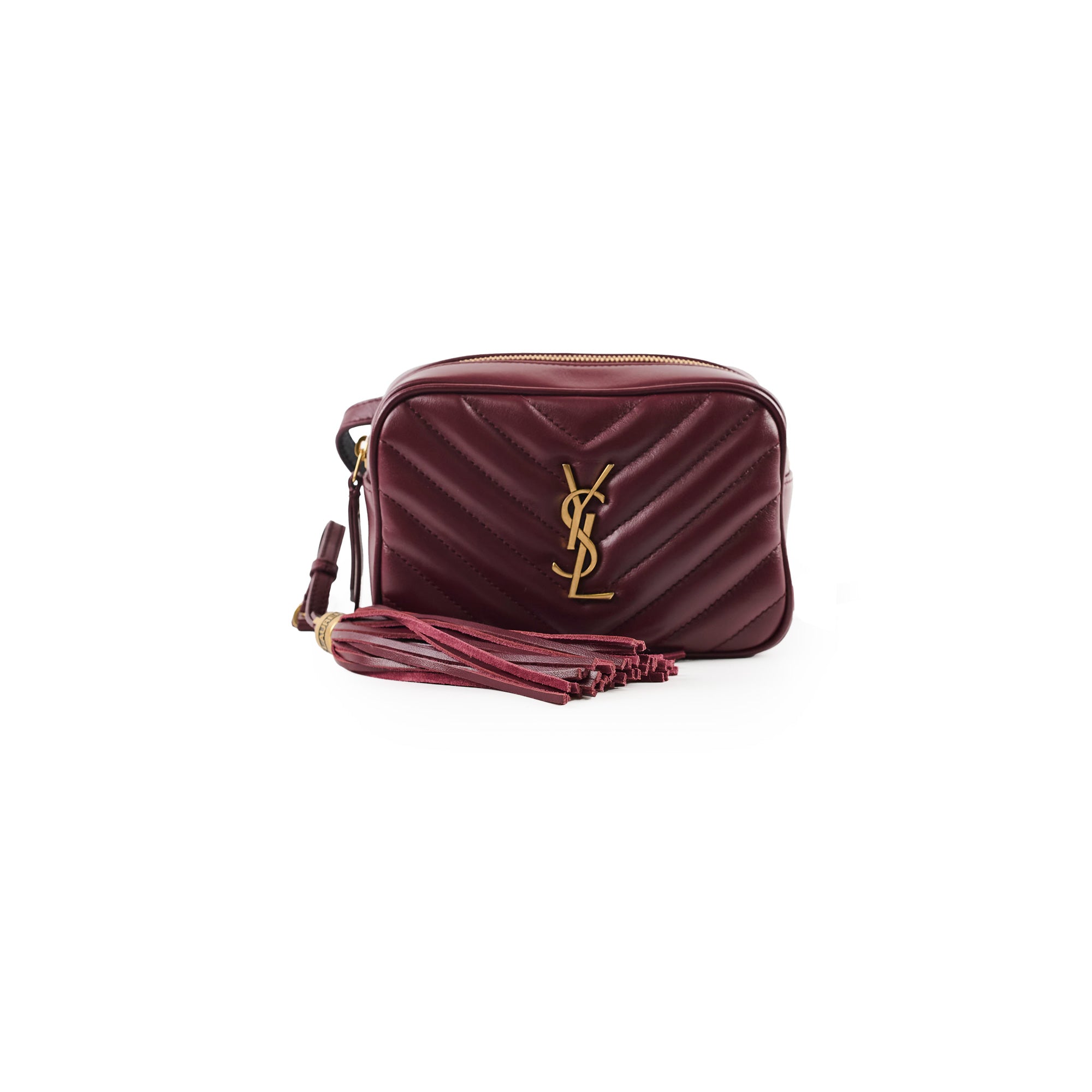 Saint Laurent Mini Lou Belt Camera Bag Burgundy – THE PURSE AFFAIR
