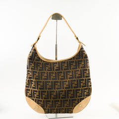 Fendi Vintage Zucca Shoulder Bag Brown