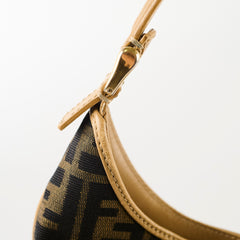 Fendi Vintage Zucca Shoulder Bag Brown