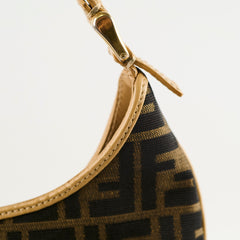Fendi Vintage Zucca Shoulder Bag Brown