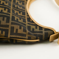 Fendi Vintage Zucca Shoulder Bag Brown