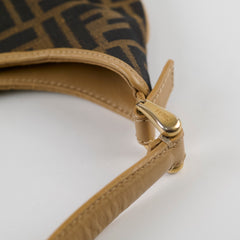 Fendi Vintage Zucca Shoulder Bag Brown