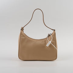 Prada Nylon Re-Edition 2005 Shoulder Bag Beige