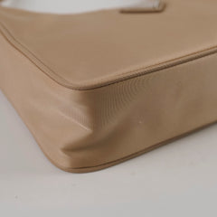 Prada Nylon Re-Edition 2005 Shoulder Bag Beige