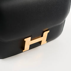 Hermes Mini Constance 18 Epsom Noir RGHW C Stamp