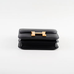 Hermes Mini Constance 18 Epsom Noir RGHW C Stamp
