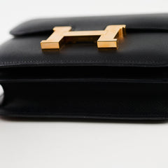Hermes Mini Constance 18 Epsom Noir RGHW C Stamp