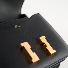 Hermes Mini Constance 18 Epsom Noir RGHW C Stamp