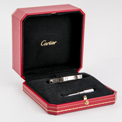 Cartier Love White Gold Size 17 Bracelet