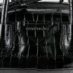Givenchy Antigona Soft Croc Embossed Black