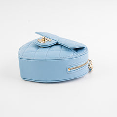 Chanel Heart Bag Mini Blue
