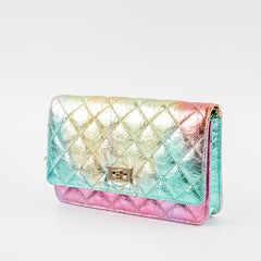 Chanel 20A Rissue Wallet On Chain WOC Rainbow