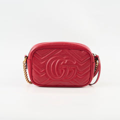 Gucci Mini Marmont Red Crossbody