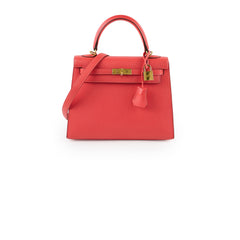 Hermes Kelly 25 Epsom Sellier Rose Jaipur X Stamp 2016