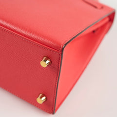 Hermes Kelly 25 Epsom Sellier Rose Jaipur X Stamp 2016