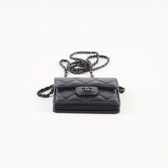 Chanel So Black Cardholder Clutch on Chain