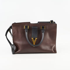 Saint Laurent Small Cabas Dark Brown Tote