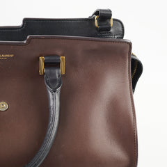 Saint Laurent Small Cabas Dark Brown Tote