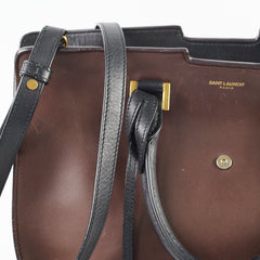 Saint Laurent Small Cabas Dark Brown Tote