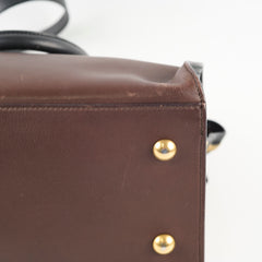 Saint Laurent Small Cabas Dark Brown Tote