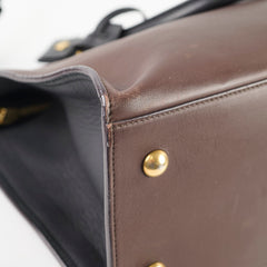 Saint Laurent Small Cabas Dark Brown Tote