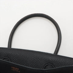 Hermes Birkin 30  Togo H Square Stamp Noir Black