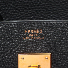 Hermes Birkin 30  Togo H Square Stamp Noir Black