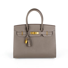 Hermes Birkin 30 Epsom Sellier Etain - Y Stamp