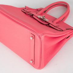 Hermes Birkin 30 Rose Lipstick - Q Stamp