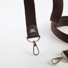 Hermes Canvas Bag Strap Brown