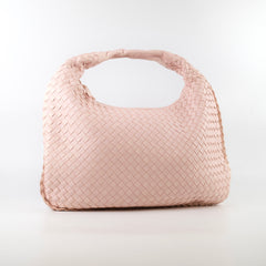 Bottega Veneta Medium Intrecciato Hobo Bag Pink Lambskin