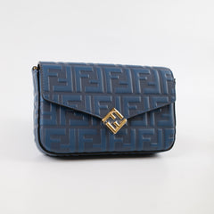 Fendi Blue FF Chain Crossbody