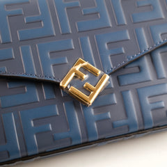 Fendi Blue FF Chain Crossbody