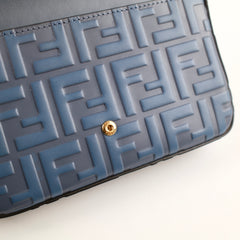 Fendi Blue FF Chain Crossbody