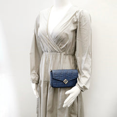 Fendi Blue FF Chain Crossbody