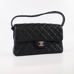 Chanel Double Face Caviar Classic Flap Caviar Black