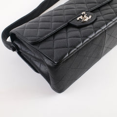 Chanel Double Face Caviar Classic Flap Caviar Black