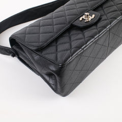 Chanel Double Face Caviar Classic Flap Caviar Black