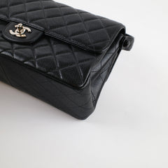 Chanel Double Face Caviar Classic Flap Caviar Black
