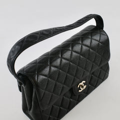 Chanel Double Face Caviar Classic Flap Caviar Black