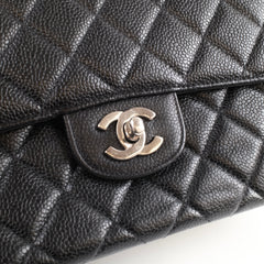 Chanel Double Face Caviar Classic Flap Caviar Black