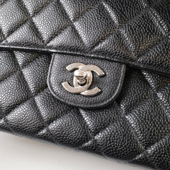 Chanel Double Face Caviar Classic Flap Caviar Black