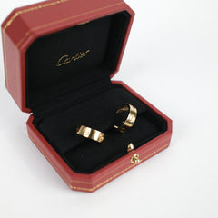 Cartier Love Hoop Earrings Classic Model Yellow Gold
