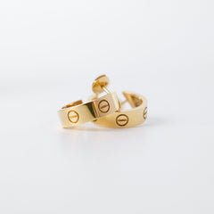 Cartier Love Hoop Earrings Classic Model Yellow Gold