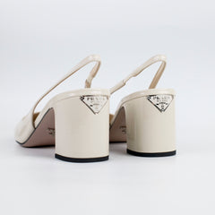 Prada Kitten Heels Patent Ivory/Beige - Size 36