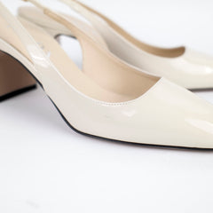 Prada Kitten Heels Patent Ivory/Beige - Size 36