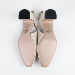 Prada Kitten Heels Patent Ivory/Beige - Size 36