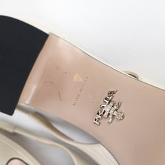 Prada Kitten Heels Patent Ivory/Beige - Size 36