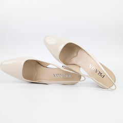 Prada Kitten Heels Patent Ivory/Beige - Size 36